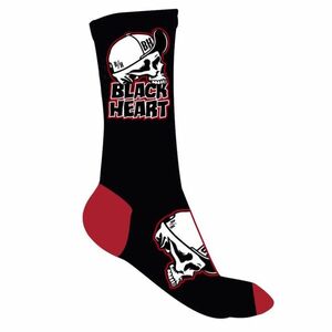Ponožky BLACK HEART Cap Skull Socks červeno-černá 10-11 obraz