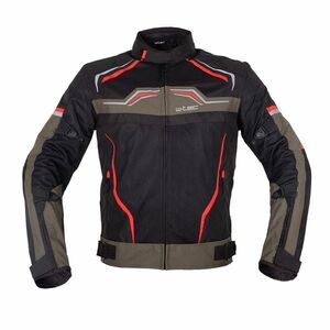 Letní moto bunda W-TEC Rovin černo-zeleno-červená 6XL obraz