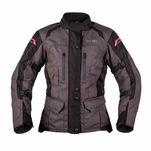 Dámská moto bunda W-TEC Barbata černo-šedo-růžová 4XL obraz