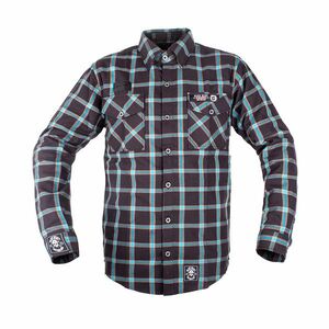 Košile W-TEC Black Heart Respector II černá s modrým pruhem 3XL obraz