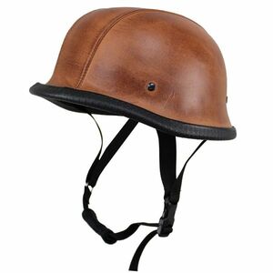 Retro otevřená moto helma Sodager ADH-012 hnědá 3XL (65-66) obraz