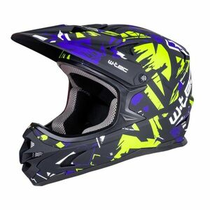 Downhill přilba W-TEC Richpike Green a Blue Madness XL (61-62) obraz