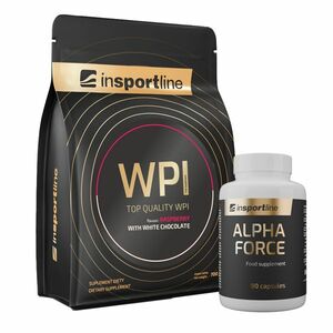 SADA: Protein inSPORTline WPI 700g + Stimulant inSPORTline AlphaForce, 90 kapslí malina s bílou čokoládou obraz