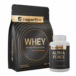 SADA: Protein inSPORTline WHEY 700g + Stimulant inSPORTline AlphaForce, 90 kapslí slaný karamel obraz