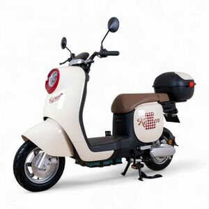 Elektrický skútr Keren Beike 10" hnědo-červená obraz