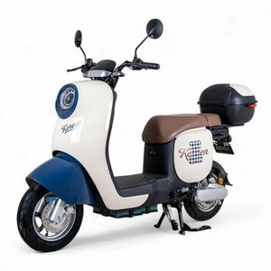 Elektrický skútr Keren Beike 10" hnědo-modrá obraz