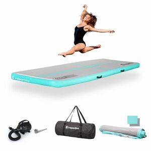 Airtrack inSPORTline Airstunt 300x100x10 cm bílá s elektrickou pumpou obraz