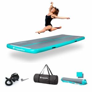 Airtrack inSPORTline Airstunt 500x100x10 cm šedá s elektrickou pumpou obraz