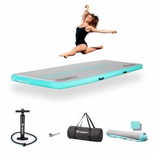 Airtrack inSPORTline Airstunt 300x100x10 cm bílá s ruční pumpou obraz