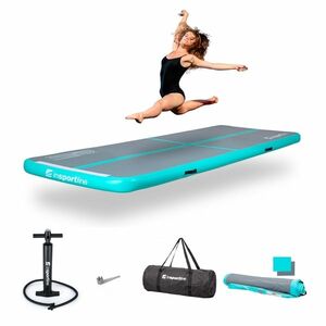 Airtrack inSPORTline Airstunt 300x100x10 cm šedá s ruční pumpou obraz