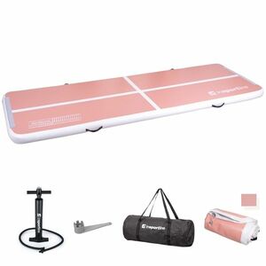 Airtrack inSPORTline Airstunt 300x100x10 cm korálová růžová s ruční pumpou obraz