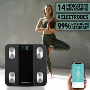 Chytrá osobní váha inSPORTline Syncale 20 černá obraz