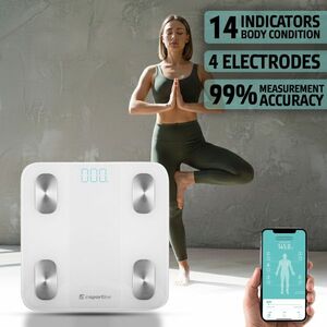 Chytrá osobní váha inSPORTline Syncale 20 bílá obraz