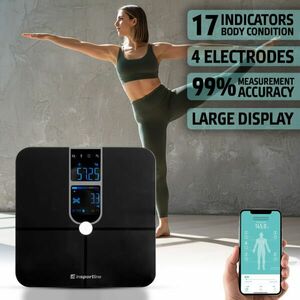 Chytrá osobní váha inSPORTline Syncale 100 černá obraz