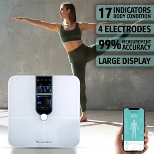 Chytrá osobní váha inSPORTline Syncale 100 bílá obraz