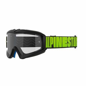 Dětské motokrosové brýle Alpinestars Vision Youth Hollow černá antracit/žlutá fluo, čiré plexi obraz