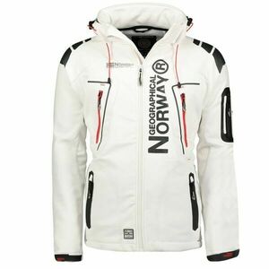 GEOGRAPHICAL NORWAY TECHNO HOODIE Pánská softshellová bunda, bílá, velikost obraz