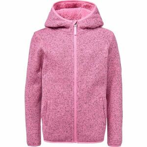 Lewro ZAN Dívčí fleecová mikina svetrového vzhledu, růžová, velikost 128-134 obraz