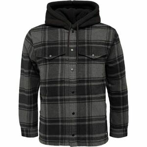 Vans PIEDMONT HOODED PLAID SHACKET Pánská bunda, černá, velikost obraz