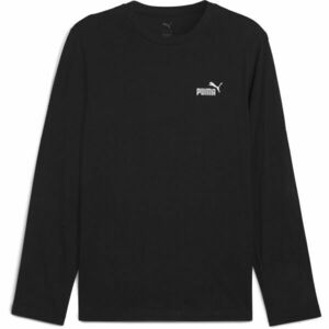 Puma ESSENTIALS NO 1 LOGO LONG SLEEVE TEE Pánské triko s dlouhým rukávem, černá, velikost obraz