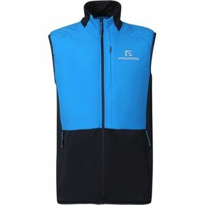 PROGRESS TORSTEN Pánská hybridní vesta s merinem, modrá, velikost obraz