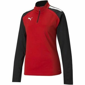 Puma TEAMLIGA 1/4 ZIP TOP W Dámská fotbalová mikina, červená, velikost obraz