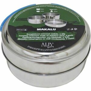 ALB MAKALU Trojdílná sada nerezového nádobí, stříbrná, velikost obraz