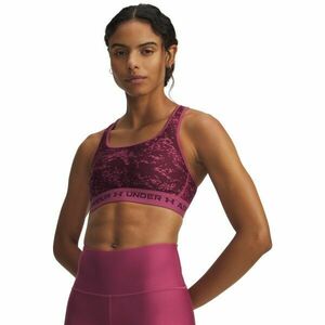 Under Armour CROSSBACK MID PRINT Dámská podprsenka, vínová, velikost M obraz