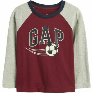GAP V-FRCH LS LOGO RAGLAN T Dětské tričko, červená, velikost 3Y obraz