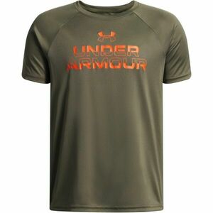Under Armour SPLIT WORDMARK Chlapecké triko, khaki, velikost L obraz