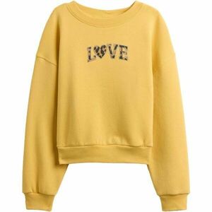 GAP V-NON LOGO WEDGE CREW Dívčí mikina, žlutá, velikost obraz