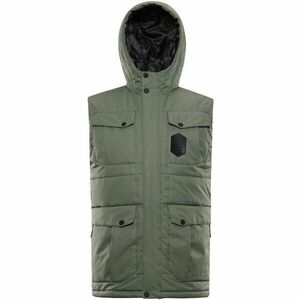 ALPINE PRO HARD Pánská zateplená vesta, tmavě zelená, velikost 4XL obraz