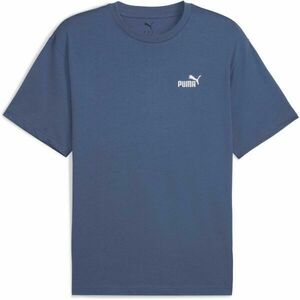 Puma ESSENTIALS RELAXED SMALL NO 1 LOGO TEE Pánské triko, modrá, velikost obraz