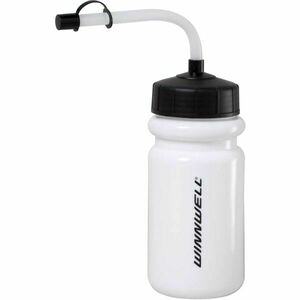 WINNWELL HOCKEY BOTTLE 500ML WITH STRAW AND LOGO Sportovní láhev, bílá, velikost obraz