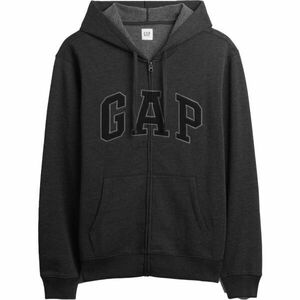 GAP LOGO FLEECE ZIP Pánská mikina, tmavě šedá, velikost obraz