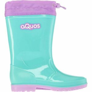 AQUOS RASTY J COLLAR Dívčí holínky, tyrkysová, velikost obraz