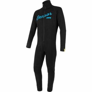 Sensor MERINO DF Pánská funkční kombinéza, černá, velikost obraz