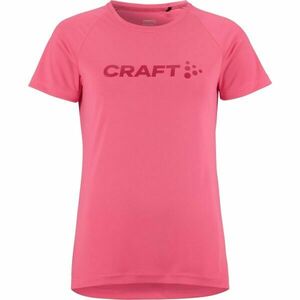 Craft CORE ESSENCE LOGO TEE W Dámské funkční triko, růžová, velikost obraz