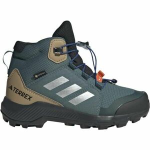 adidas TERREX MID GTX K Dětské outdoorové boty, tmavě zelená, velikost obraz