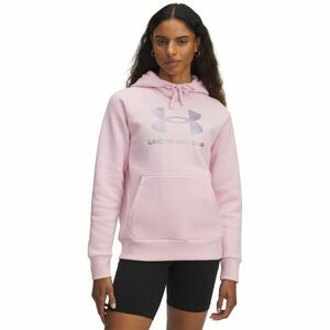 Under Armour RIVAL FLEECE SHIMMER Dámská mikina, růžová, velikost S obraz