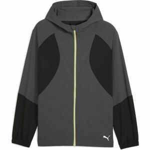 Puma M RUN ULTRAWEAVE HOODED JACKET Pánská běžecká bunda, tmavě šedá, velikost obraz