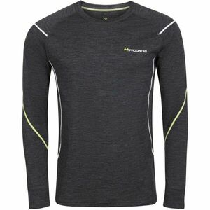 PROGRESS MERINO LS Pánské funkční Merino triko, černá, velikost obraz