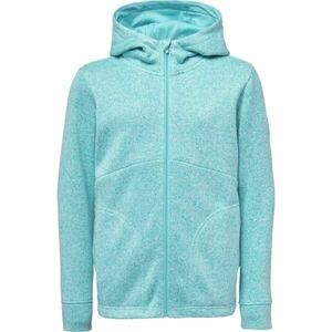Lewro DERYN Dětská fleecová mikina svetrového vzhledu, tyrkysová, velikost 152-158 obraz