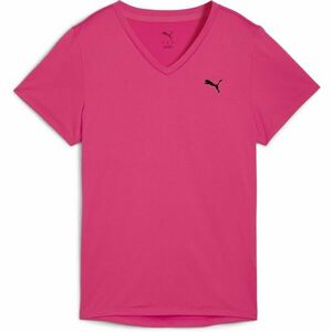 Puma W TAD ESSENTIAL VNECK TEE Dámské sportovní triko, růžová, velikost obraz
