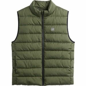 GAP V-FRCH LOGO LTWT PUFFER Pánská vesta, khaki, velikost obraz
