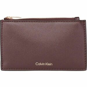 Calvin Klein FOIL LOGO TOP ZIP CARDCASE Dámská peněženka, vínová, velikost obraz