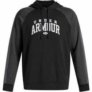 Under Armour RIVAL FLEECE COLORBLOCK Pánská mikina, černá, velikost M obraz