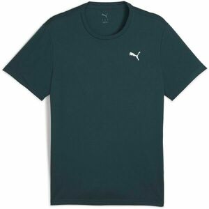 Puma M TAD ESSENTIAL POLY TEXTURE TEE Pánské sportovní triko, tmavě zelená, velikost obraz