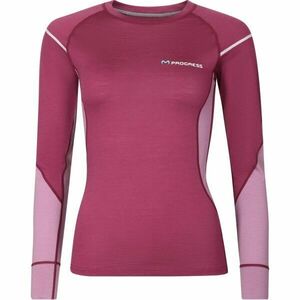 PROGRESS MERINO LS Dámské funkční Merino triko, vínová, velikost obraz