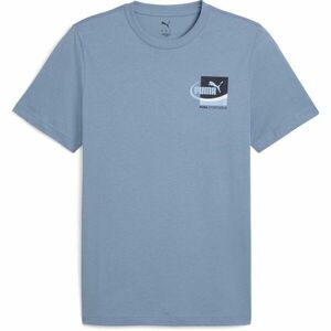 Puma GRAPHIC SMALL BOX TEE Pánské triko, světle modrá, velikost obraz